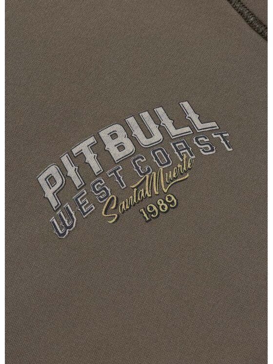 PITBULL PITBULL Bluza Washed SANTA MUERTE Zielony Regular Fit