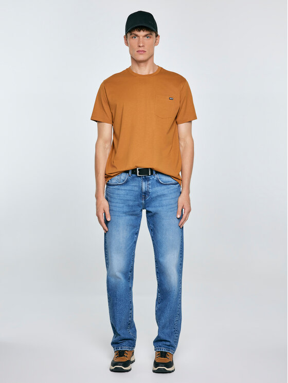 BIG STAR BIG STAR T-Shirt CARBON Brązowy Basic Fit