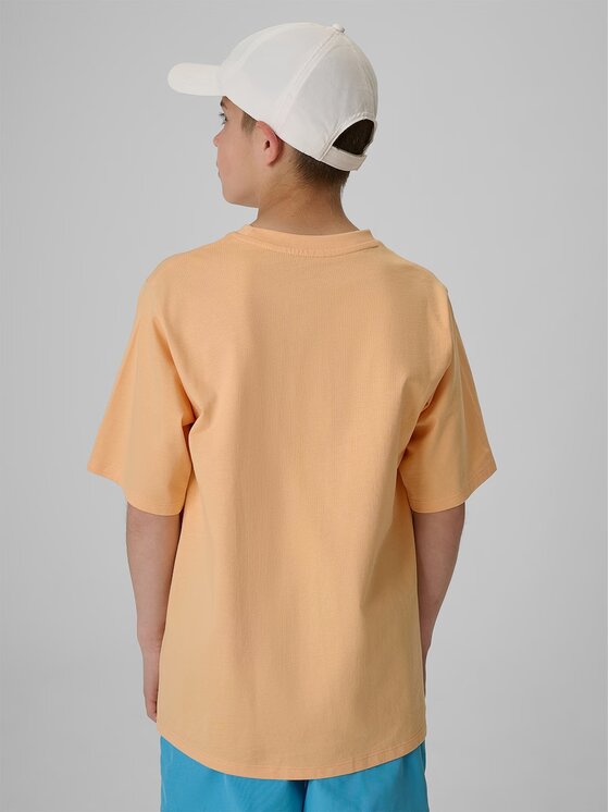 4F 4F T-Shirt SKATE & RIDE Pomarańczowy Loose Fit