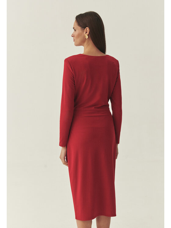 TATUUM Tatuum Úpletové šaty KOMA 1 Červená Slim Fit