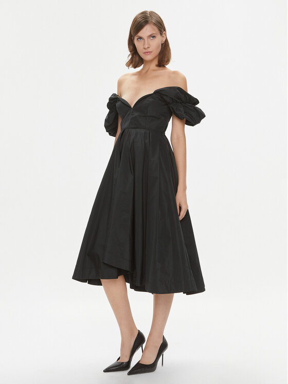 PINKO Pinko Koktel haljina Sorgente 101972 Y3LE Crna Regular Fit