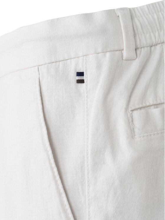 Bugatti Bugatti Pantaloncini di tessuto 1949-76419C D Bianco Regular Fit