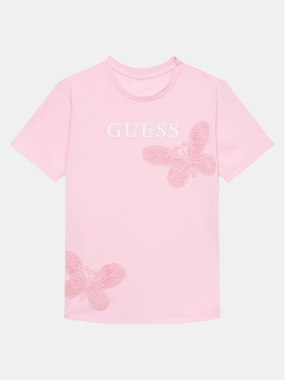 Guess Guess Тишърт J4GI20 K8HM4 Розов Regular Fit