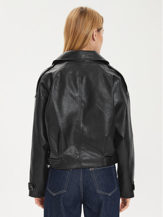 ONLY ONLY Яке от имитация на кожа Vera 15308584 Черен Regular Fit