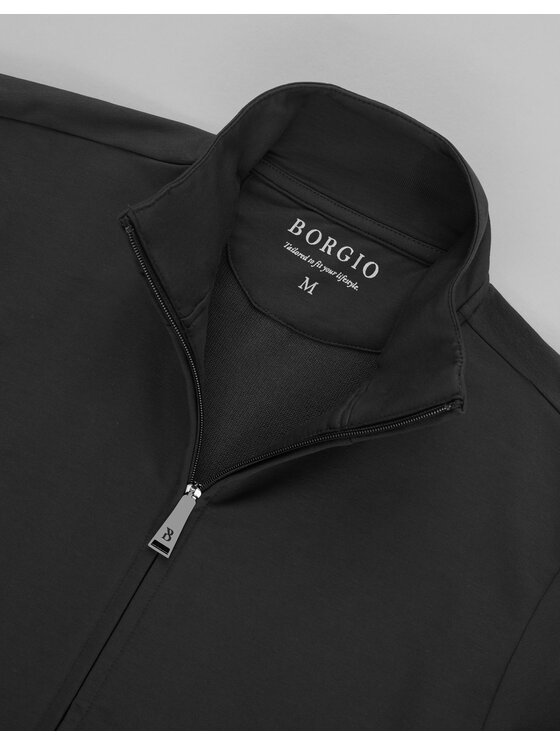 Borgio Borgio Bluza buseto Czarny Slim Fit