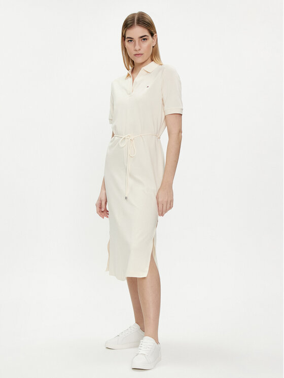 Tommy Hilfiger Tommy Hilfiger Ежедневна рокля WW0WW41278 Екрю Regular Fit
