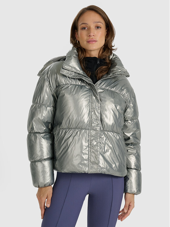 4F 4F Kurtka puchowa URBAN COMMUTER Szary jasny Oversize