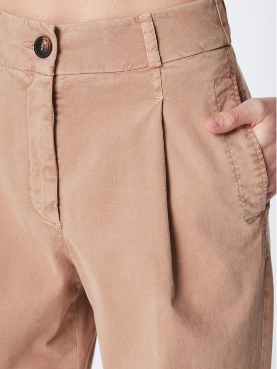 Pantaloni di tessuto M04719T3 02497 Beige Regular