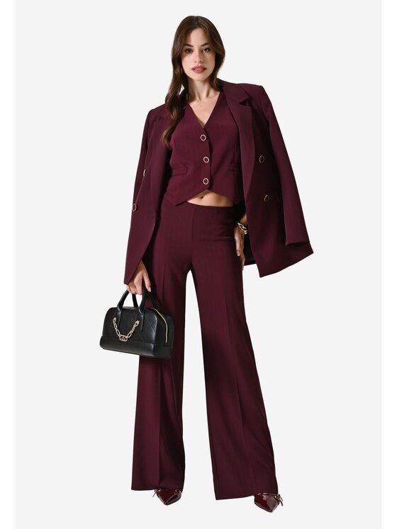 Rinascimento Rinascimento Παντελόνι Palazzo Pantalone donna Μπορντό Regular Fit