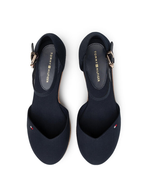 Tommy Hilfiger Tommy Hilfiger Еспадрили Basic Closed Toe Mid Wedge FW0FW04787 Тъмносин