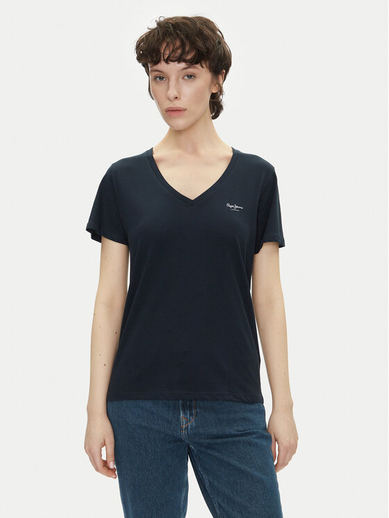 Pepe Jeans Pepe Jeans T-Shirt Macy PL506051 Tmavomodrá Regular Fit