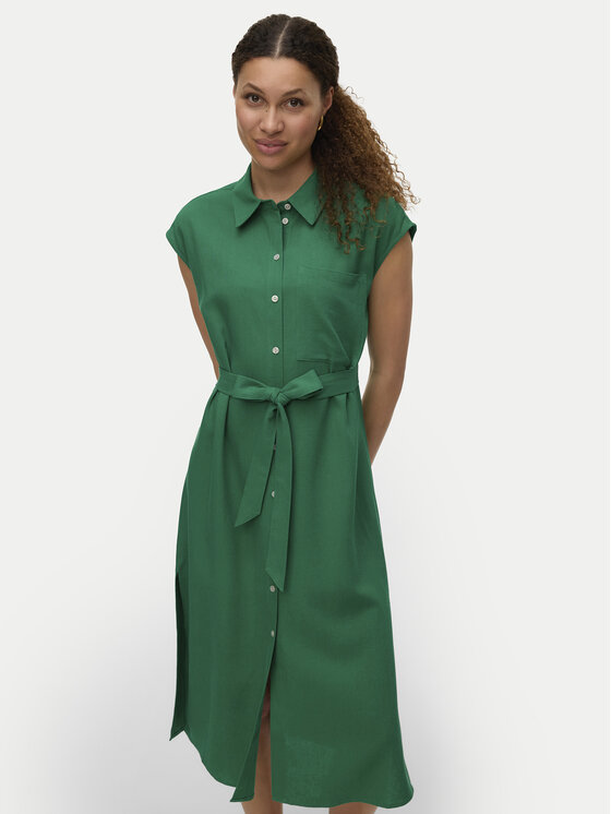 Vero Moda Vero Moda Rochie tip cămașă Mymilo 10282532 Verde Regular Fit