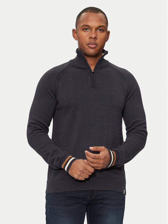 INDICODE INDICODE Maglione Skyler 35-768 Blu scuro Regular Fit