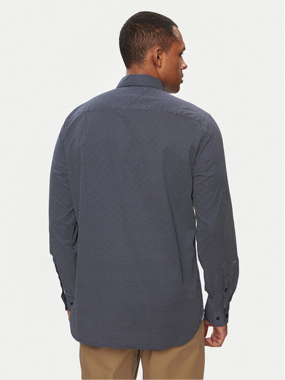 Tommy Hilfiger Tommy Hilfiger Cămașă Mini Geo MW0MW25036 Bleumarin Regular Fit