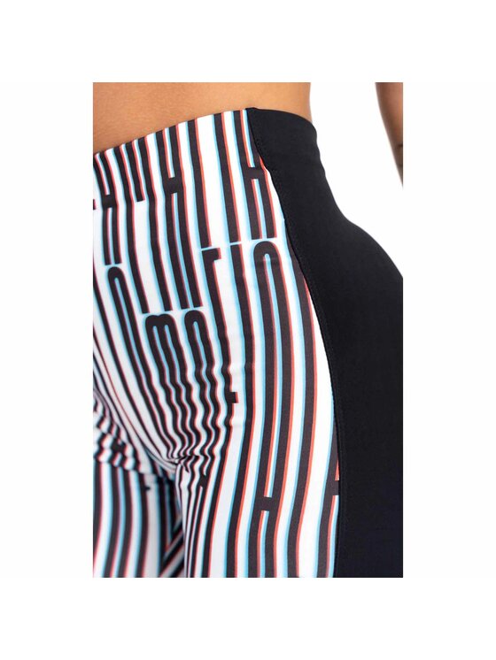 LaBellaMafia LaBellaMafia Legginsy LABELLAMAFIA LEGGING DISTURBIA BLACK Biały Regular Fit