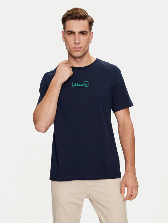 United Colors Of Benetton Tričko 3I1XU1096 Tmavomodrá Regular Fit