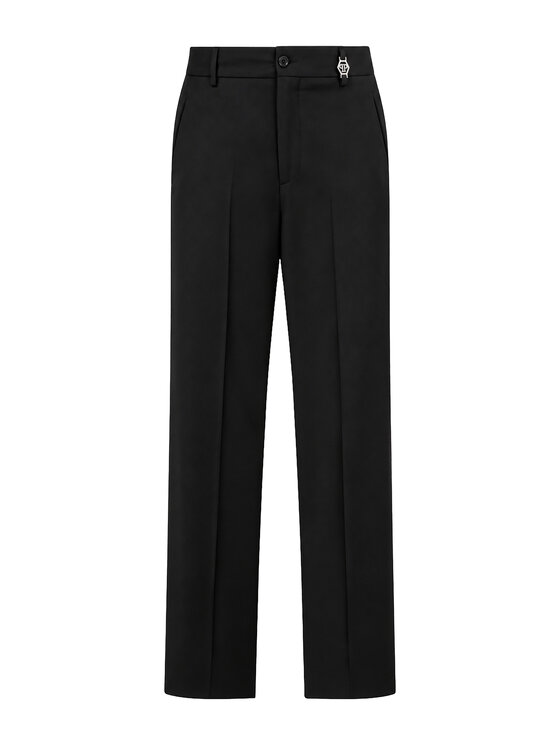PHILIPP PLEIN PHILIPP PLEIN Spodnie materiałowe 32058 Czarny Wide Fit