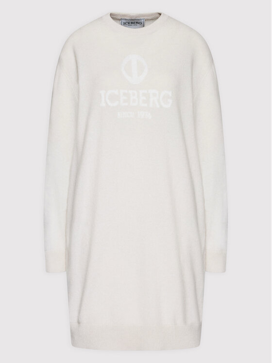 Iceberg Iceberg Úpletové šaty 22II2P0AH067054 Béžová Regular Fit