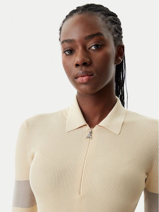 Patrizia Pepe Patrizia Pepe Úpletové šaty 8A1420/K078-B814 Béžová Slim Fit