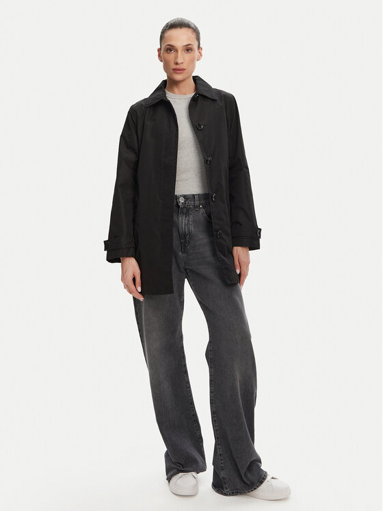 Geox Geox Trench W5520N T3111 F9000 Negru Regular Fit