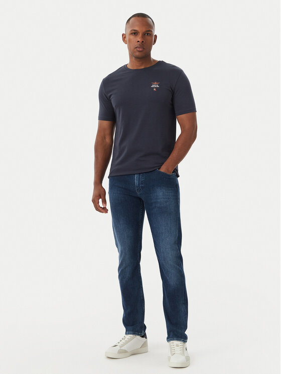 Aeronautica Militare Aeronautica Militare T-Shirt Girocollo AM1UTI005 Dunkelblau Regular Fit