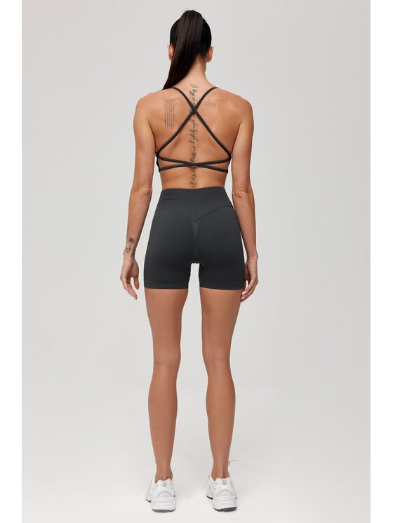 ROUGH RADICAL ROUGH RADICAL Szorty sportowe SEAMLESS GLOW SHORTS Szary Slim Fit