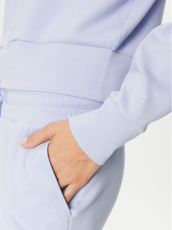 4F 4F Μπλούζα τεχνική 4FAW23TSWSF0766 Μπλε Regular Fit