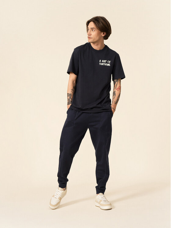 Outhorn Outhorn T-shirt OTHSS23TTSHM465 Tamnoplava Regular Fit