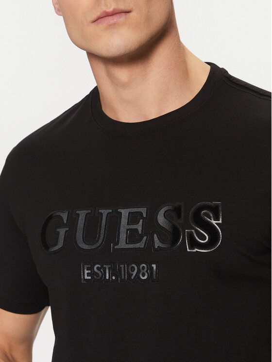 Guess Guess T-shirt M5RI12 J1314 Nero Slim Fit