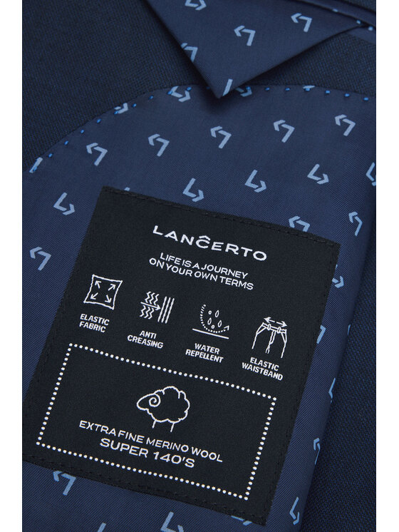 Lancerto Lancerto Garnitur Manzanillo GA073125000028 Granatowy Slim Fit