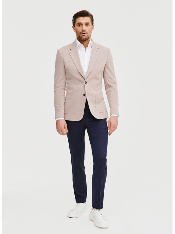 Pako Lorente Pako Lorente Marynarka P25SF-3X-021 Beżowy Slim Fit
