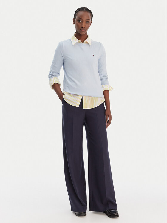 Tommy Hilfiger Tommy Hilfiger Пуловер WW0WW44984 Светлосиньо Regular Fit