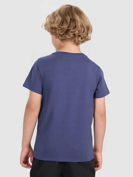 4F 4F T-Shirt BASIC+ Granatowy Regular Fit