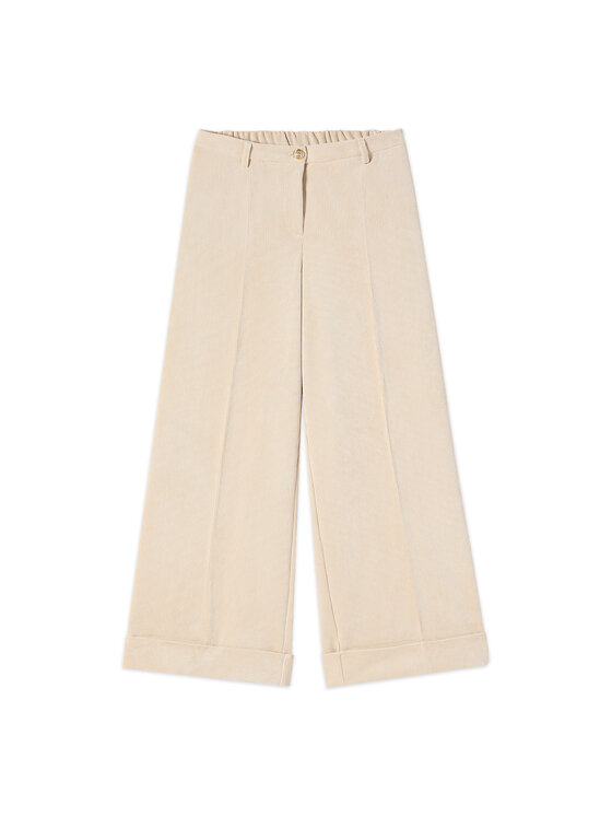 Oltre Oltre Pantaloni di tessuto P064R009576N011 Bianco Flared Fit