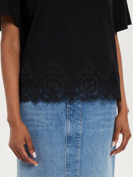 TWINSET TWINSET Majica 242TP2510 Črna Loose Fit