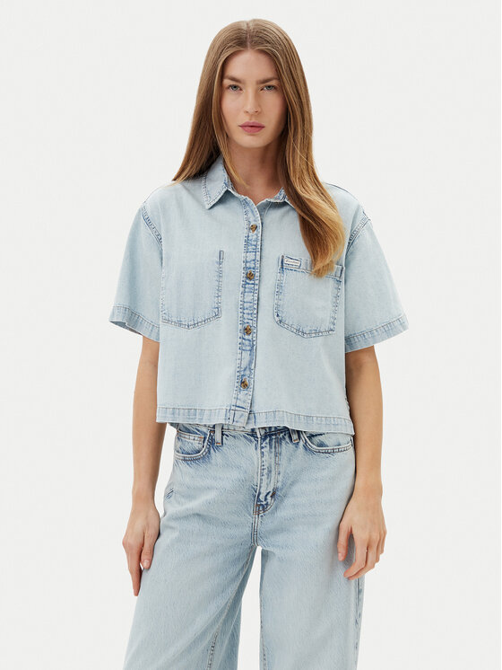 Guess Jeans Guess Jeans Košile W5GH0F D5M83 Modrá Regular Fit