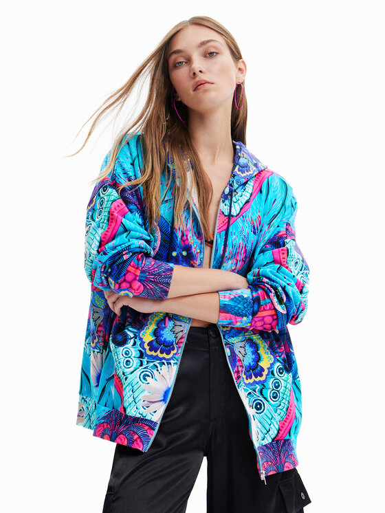 Desigual Bluză 23SWSK34 Turcoaz Oversize 23SWSK34 imagine noua
