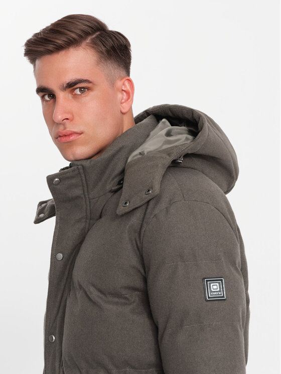 Ombre Ombre Parka OM-JALJ-0217 Khaki Regular Fit