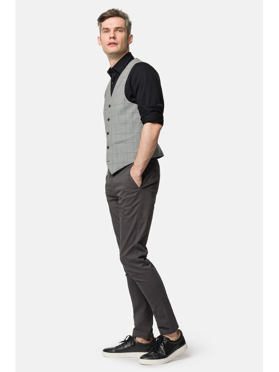 Lancerto Lancerto Kamizelka Austin KA073123000001 Szary Slim Fit