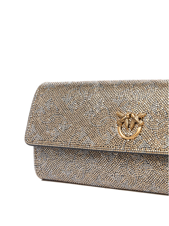 PINKO PINKO Torebka Love Tiny Brids Wallet C AI 25-26 PCPL 103765 A20D Złoty
