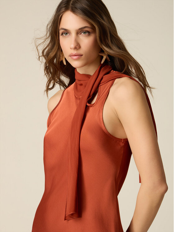 Oltre Oltre Abito da sera 7093J000986N022 Arancione Slim Fit