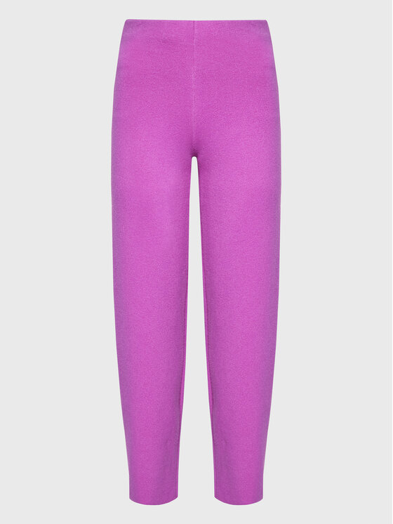 Liviana Conti Liviana Conti Pantaloni din material F2WC37 Roz Relaxed Fit