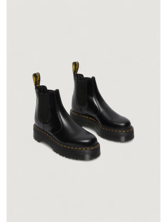 Dr. Martens Dr. Martens Stivaletti 2976 QUAD BLACK POLISHED SMOOTH Nero