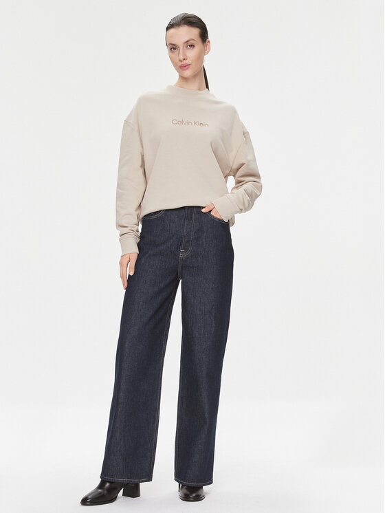 Calvin Klein Calvin Klein Μπλούζα Hero Logo K20K205450 Μπεζ Regular Fit