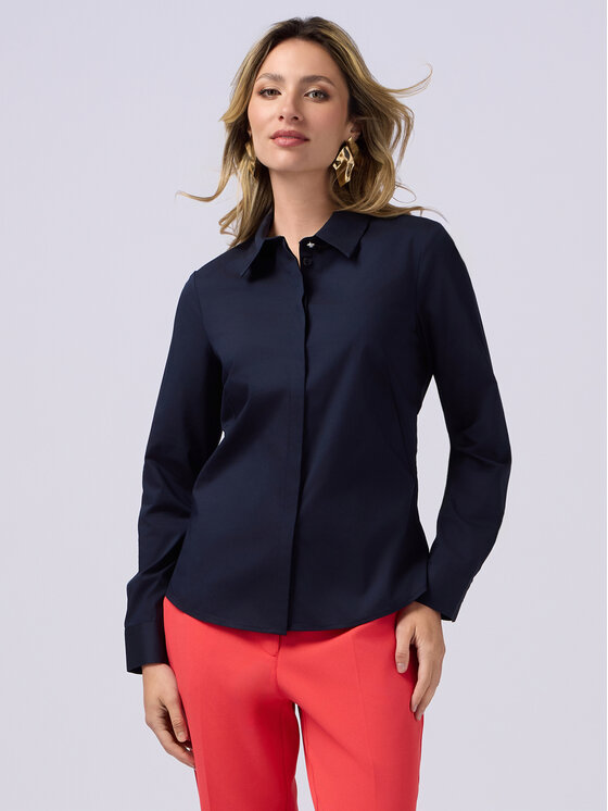 Oltre Oltre Koszula 5373R202961N034 Niebieski Regular Fit