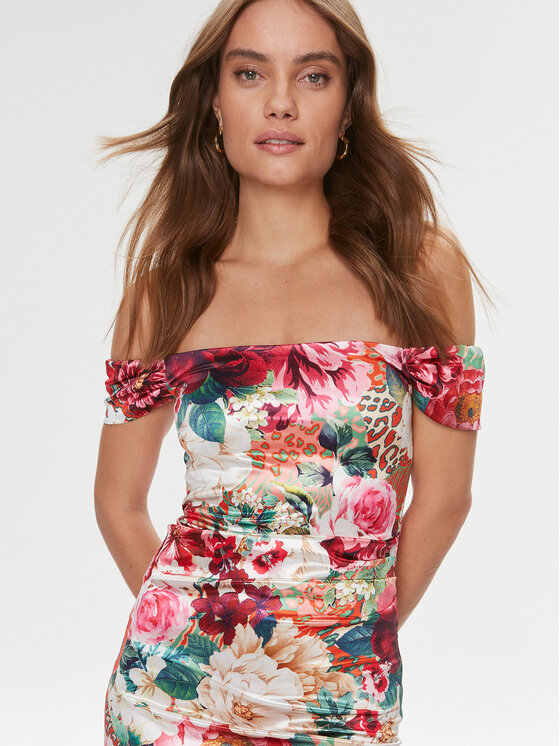 Guess Guess Коктейльна сукня W4RK62 KBSQ0 Кольоровий Slim Fit