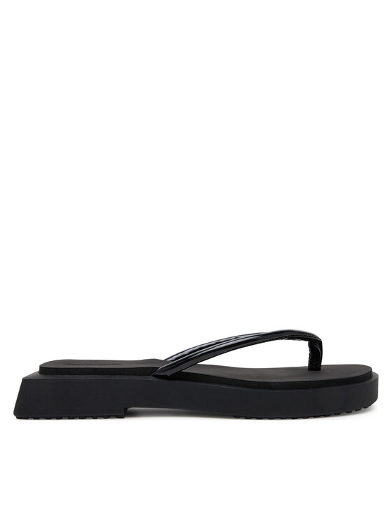 Calvin Klein Jeans Calvin Klein Jeans Japonki Sq Low Wedge Sandal Stitch YW0YW01716 Czarny