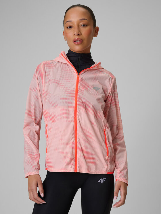 4F 4F Kurtka do biegania JOY MOTION Koralowy Regular Fit