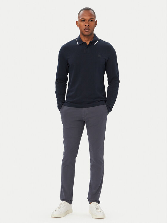 BOSS BOSS Polokošile PasserfordLong 50566186 Tmavomodrá Regular Fit
