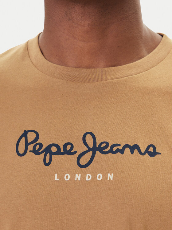 Pepe Jeans Pepe Jeans Tričko Eggo N PM509979 Béžová Regular Fit